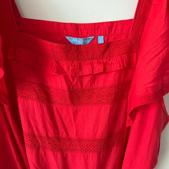 Draper James Red Tie Waist Peasant Dress NWT size XXL - Picture 10 of 16